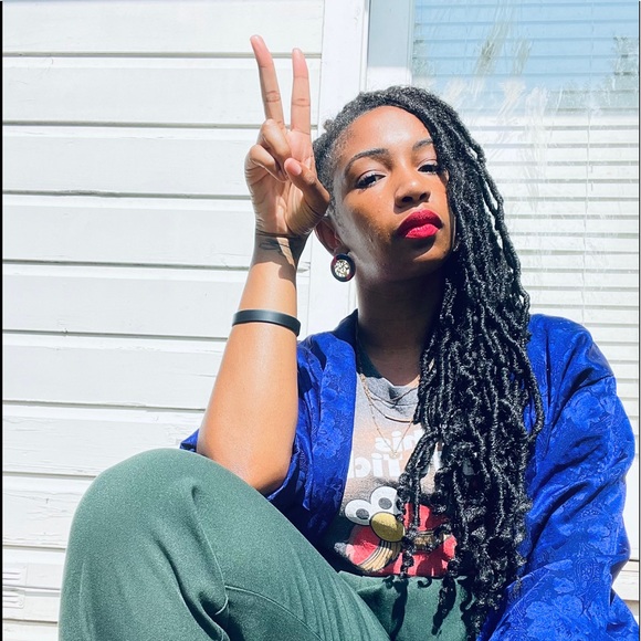 Pretty Pink & Purple vintage earrings - Picture 5 of 5